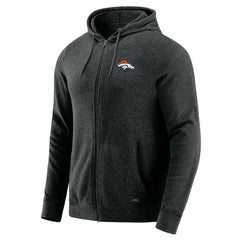 Denver Broncos J. Palmer Players Lounge Tri-Blend Full-Zip Hoodie - Dark Heather Gray - NFL
