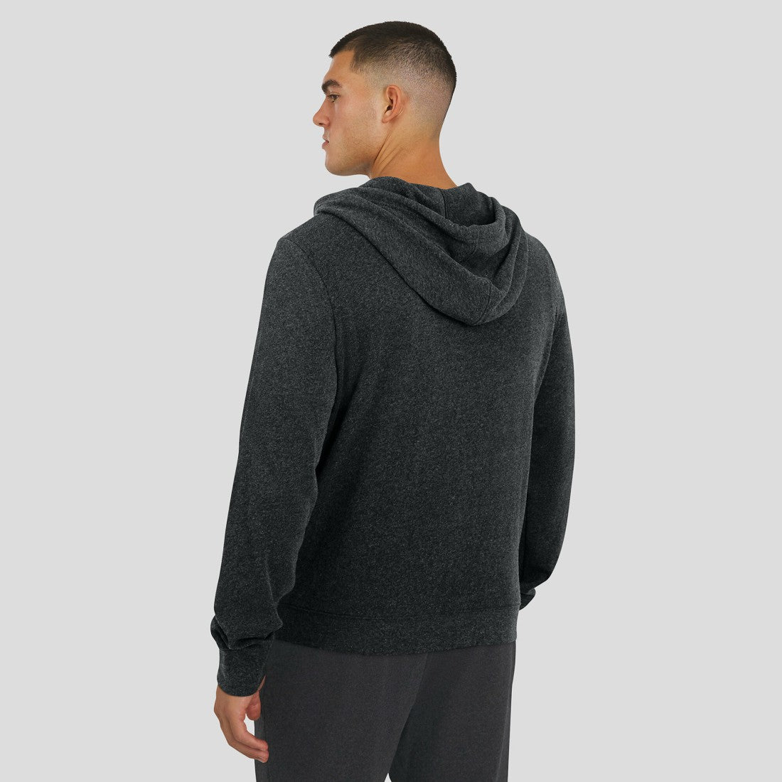Houston Texans J. Palmer Players Lounge Tri-Blend Full-Zip Hoodie - Dark Heather Gray - NFL