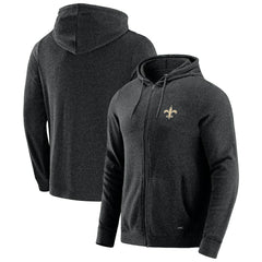 New Orleans Saints J. Palmer Players Lounge Tri-Blend Full-Zip Hoodie - Dark Heather Gray - NFL