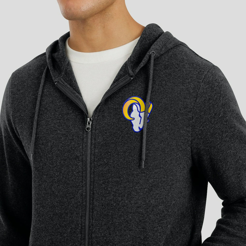 Los Angeles Rams J. Palmer Players Lounge Tri-Blend Full-Zip Hoodie - Dark Heather Gray - NFL