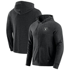 Las Vegas Raiders J. Palmer Players Lounge Tri-Blend Full-Zip Hoodie - Dark Heather Gray - NFL