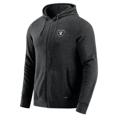 Las Vegas Raiders J. Palmer Players Lounge Tri-Blend Full-Zip Hoodie - Dark Heather Gray - NFL