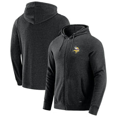 Minnesota Vikings J. Palmer Players Lounge Tri-Blend Full-Zip Hoodie - Dark Heather Gray - NFL