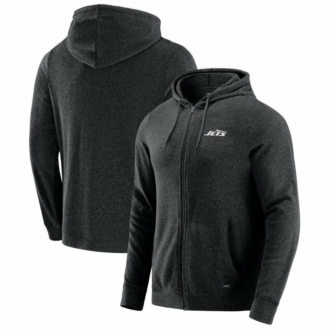 New York Jets J. Palmer Players Lounge Tri-Blend Full-Zip Hoodie - Dark Heather Gray - NFL