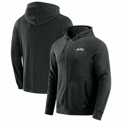 New York Jets J. Palmer Players Lounge Tri-Blend Full-Zip Hoodie - Dark Heather Gray - NFL