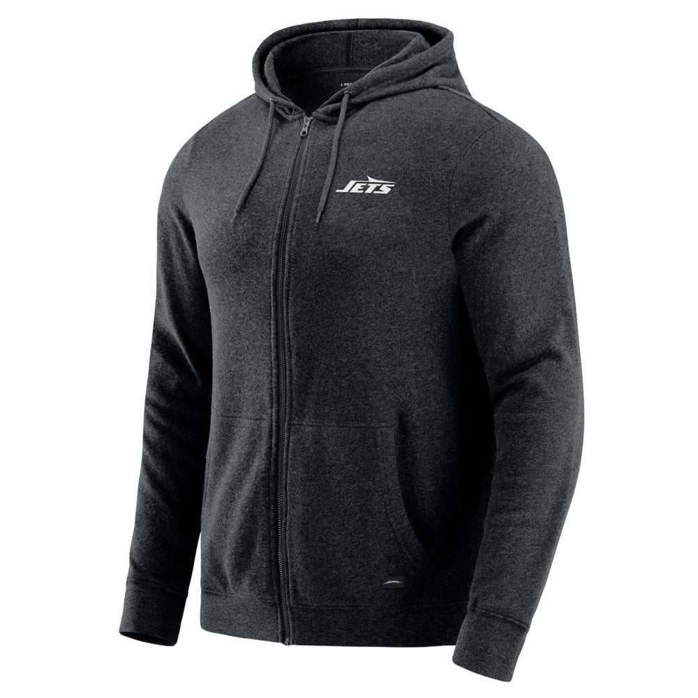 New York Jets J. Palmer Players Lounge Tri-Blend Full-Zip Hoodie - Dark Heather Gray - NFL