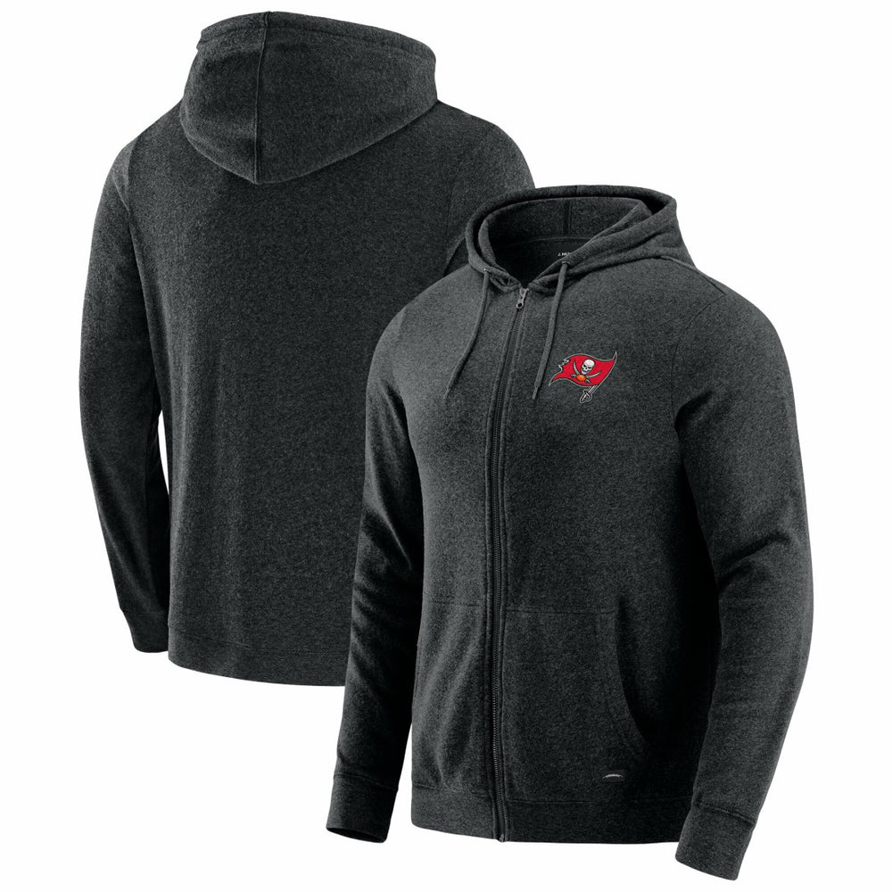 Tampa Bay Buccaneers J. Palmer Players Lounge Tri-Blend Full-Zip Hoodie - Dark Heather Gray - NFL