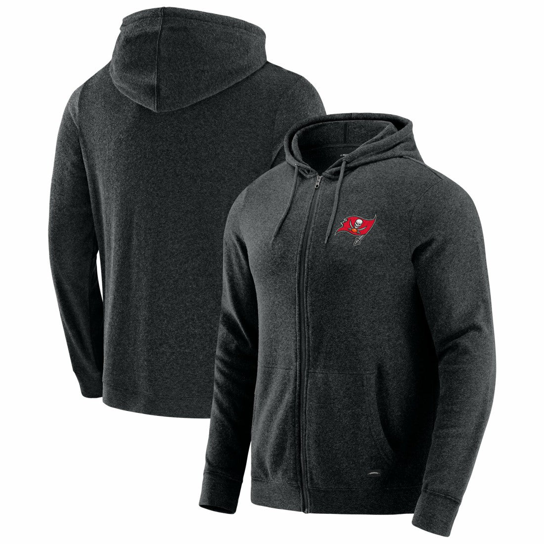 Tampa Bay Buccaneers J. Palmer Players Lounge Tri-Blend Full-Zip Hoodie - Dark Heather Gray - NFL