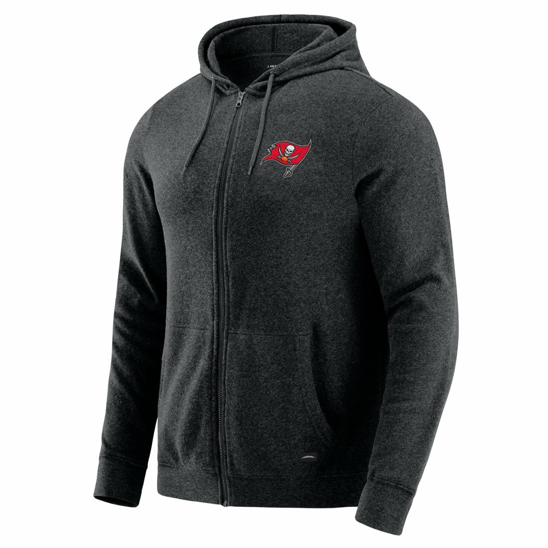 Tampa Bay Buccaneers J. Palmer Players Lounge Tri-Blend Full-Zip Hoodie - Dark Heather Gray - NFL