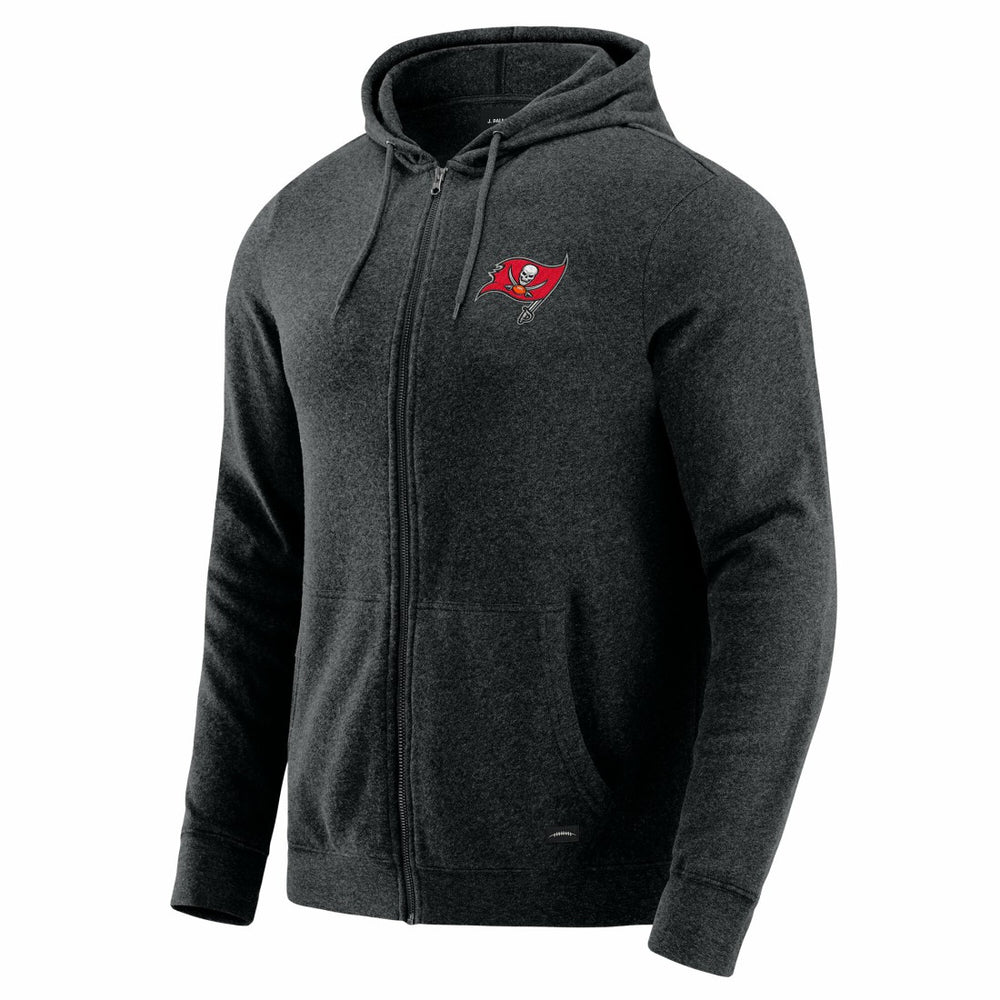 Tampa Bay Buccaneers J. Palmer Players Lounge Tri-Blend Full-Zip Hoodie - Dark Heather Gray - NFL