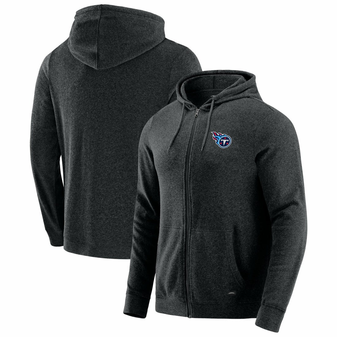 Tennessee Titans J. Palmer Players Lounge Tri-Blend Full-Zip Hoodie - Dark Heather Gray - NFL
