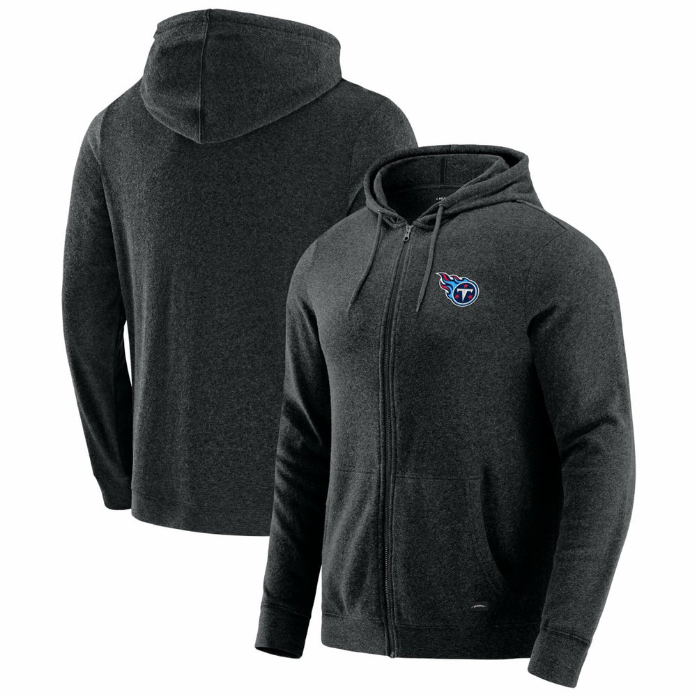 Tennessee Titans J. Palmer Players Lounge Tri-Blend Full-Zip Hoodie - Dark Heather Gray - NFL