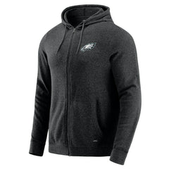 Philadelphia Eagles J. Palmer Players Lounge Tri-Blend Full-Zip Hoodie - Dark Heather Gray - NFL