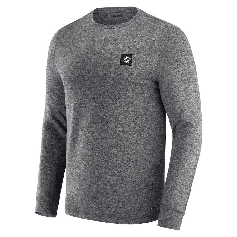 Miami Dolphins J. Palmer Four Down Long Sleeve T-Shirt - Heather Black - NFL