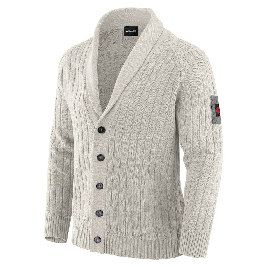 Kansas City Chiefs J. Palmer The Playmaker Cardigan Raglan Sweater - Gray - NFL