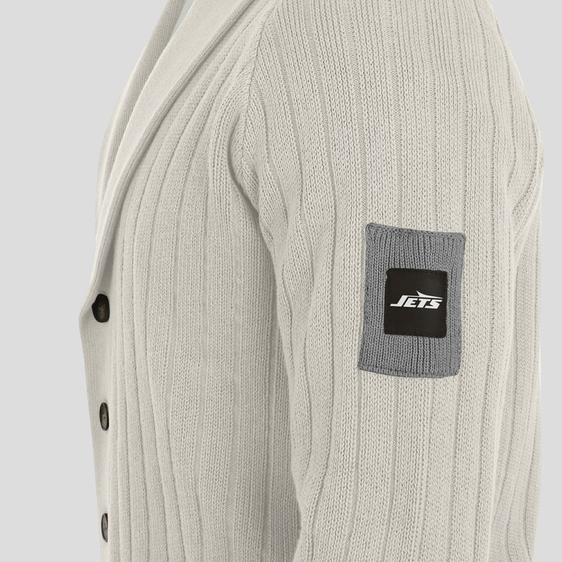 New York Jets J. Palmer The Playmaker Cardigan Raglan Sweater - Gray - NFL