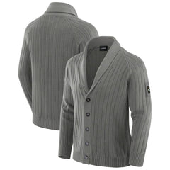 Green Bay Packers J. Palmer The Playmaker Cardigan Raglan Sweater - Graphite - NFL