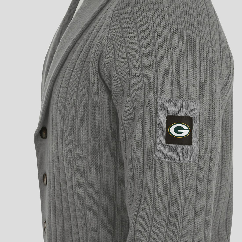 Green Bay Packers J. Palmer The Playmaker Cardigan Raglan Sweater - Graphite - NFL