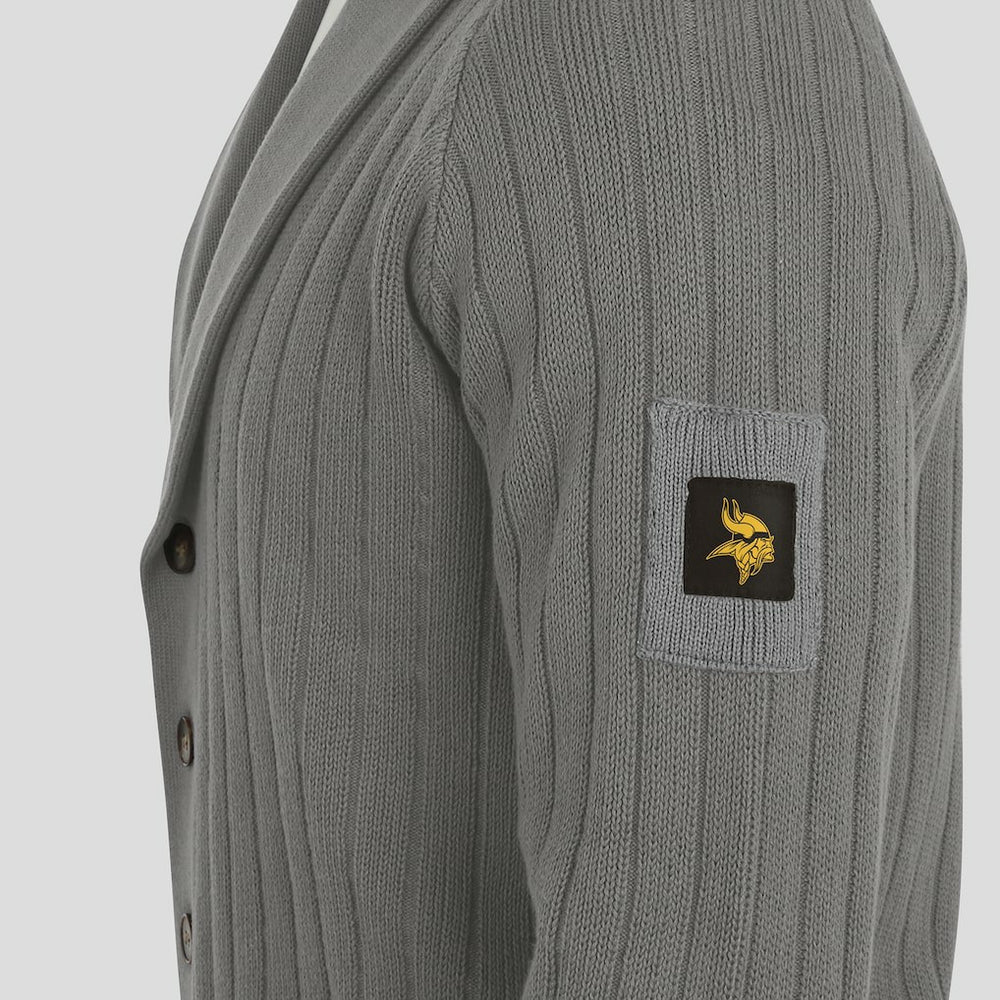 Minnesota Vikings J. Palmer The Playmaker Cardigan Raglan Sweater - Graphite - NFL
