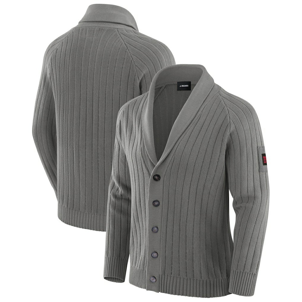 New York Giants J. Palmer The Playmaker Cardigan Raglan Sweater - Graphite - NFL