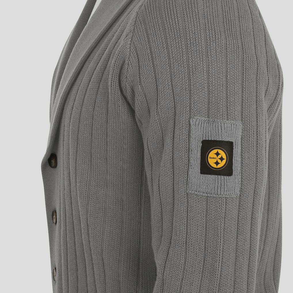 Pittsburgh Steelers J. Palmer The Playmaker Cardigan Raglan Sweater - Graphite - NFL