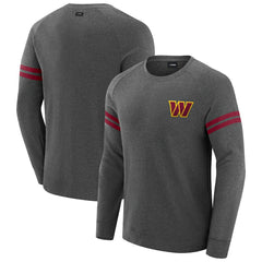 Washington Commanders J. Palmer Players Lounge Raglan Tri-Blend Sweatshirt - Dark Heather Gray - NFL