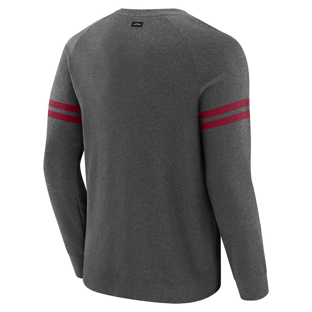 Washington Commanders J. Palmer Players Lounge Raglan Tri-Blend Sweatshirt - Dark Heather Gray - NFL