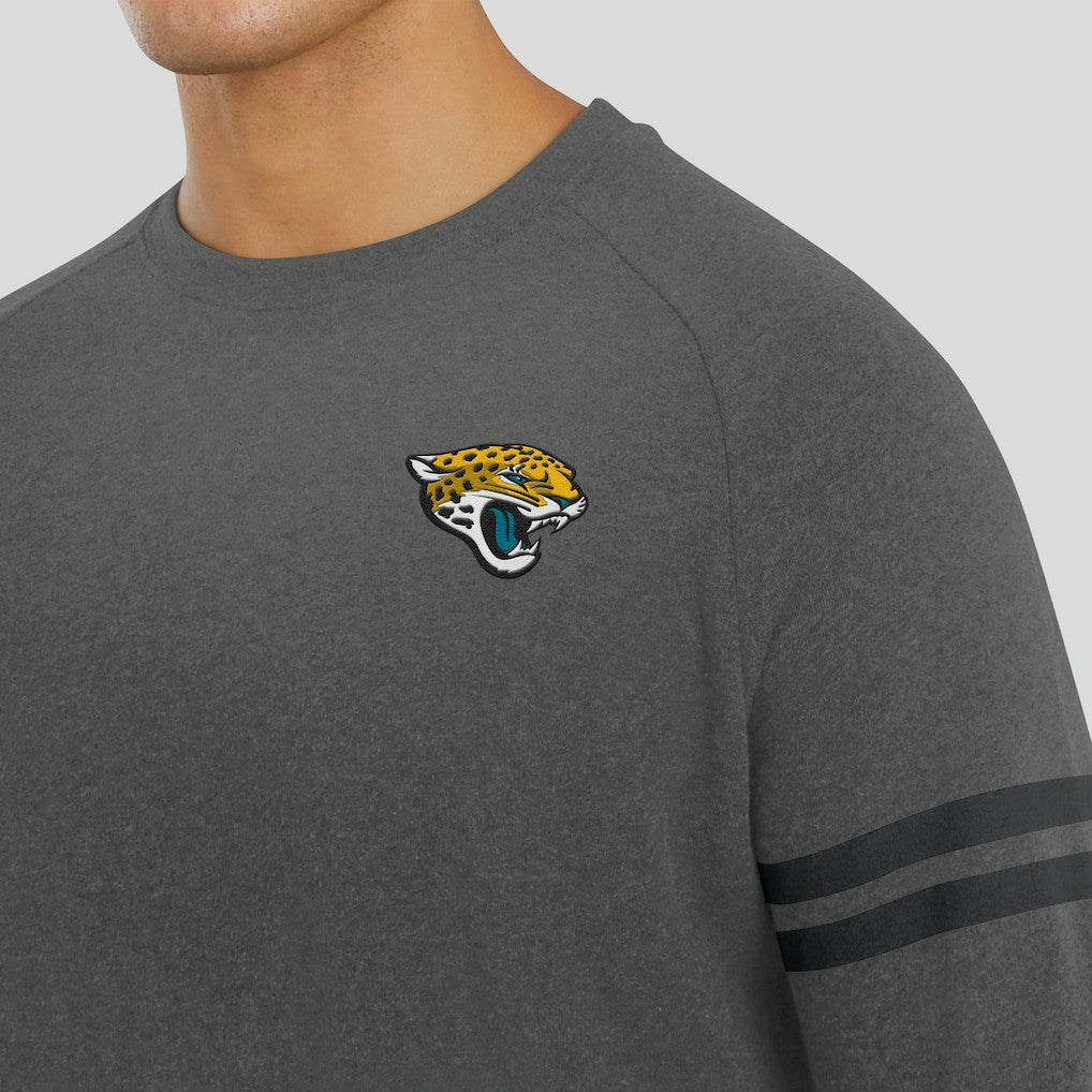 Jacksonville Jaguars J. Palmer Players Lounge Raglan Tri-Blend Sweatshirt - Dark Heather Gray - NFL