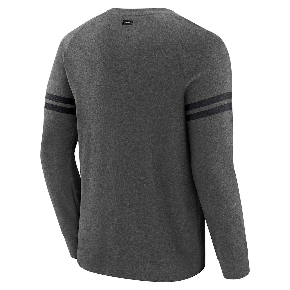 Cincinnati Bengals J. Palmer Players Lounge Raglan Tri-Blend Sweatshirt - Dark Heather Gray - NFL