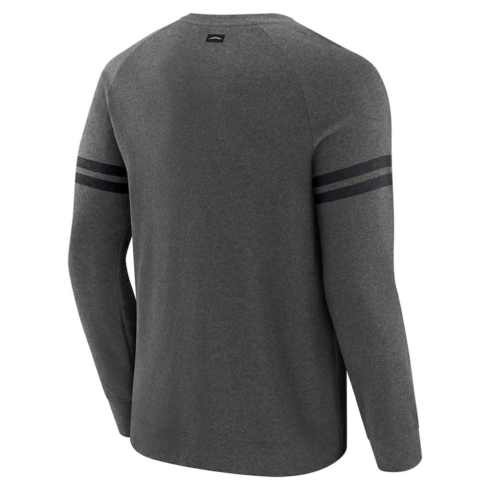 Cincinnati Bengals J. Palmer Players Lounge Raglan Tri-Blend Sweatshirt - Dark Heather Gray - NFL