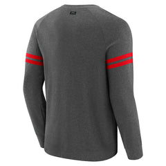 Kansas City Chiefs J. Palmer Players Lounge Raglan Tri-Blend Sweatshirt - Dark Heather Gray - NFL