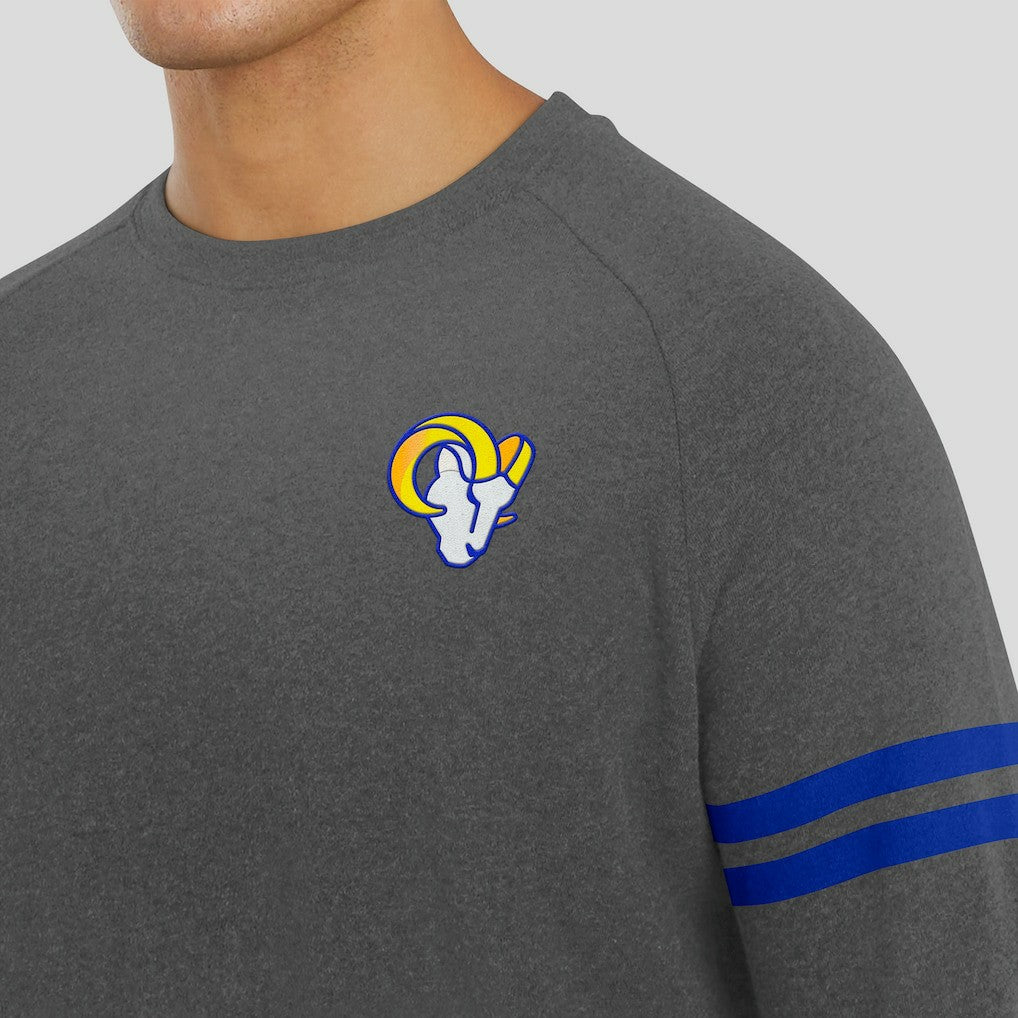 Los Angeles Rams J. Palmer Players Lounge Raglan Tri-Blend Sweatshirt - Dark Heather Gray - NFL
