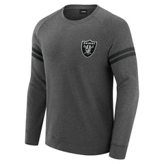 Las Vegas Raiders J. Palmer Players Lounge Raglan Tri-Blend Sweatshirt - Dark Heather Gray - NFL