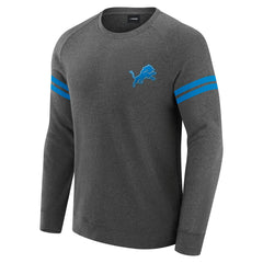 Detroit Lions J. Palmer Players Lounge Raglan Tri-Blend Sweatshirt - Dark Heather Gray - NFL