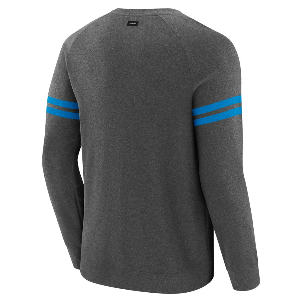 Detroit Lions J. Palmer Players Lounge Raglan Tri-Blend Sweatshirt - Dark Heather Gray - NFL