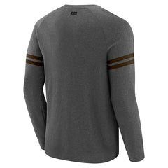 Cleveland Browns J. Palmer Players Lounge Raglan Tri-Blend Sweatshirt - Dark Heather Gray - NFL