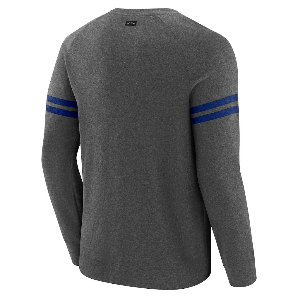 New York Giants J. Palmer Players Lounge Raglan Tri-Blend Sweatshirt - Dark Heather Gray - NFL