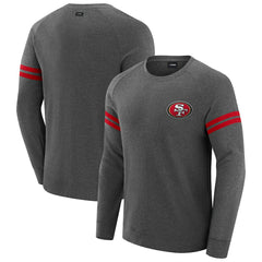 San Francisco 49ers J. Palmer Players Lounge Raglan Tri-Blend Sweatshirt - Dark Heather Gray - NFL