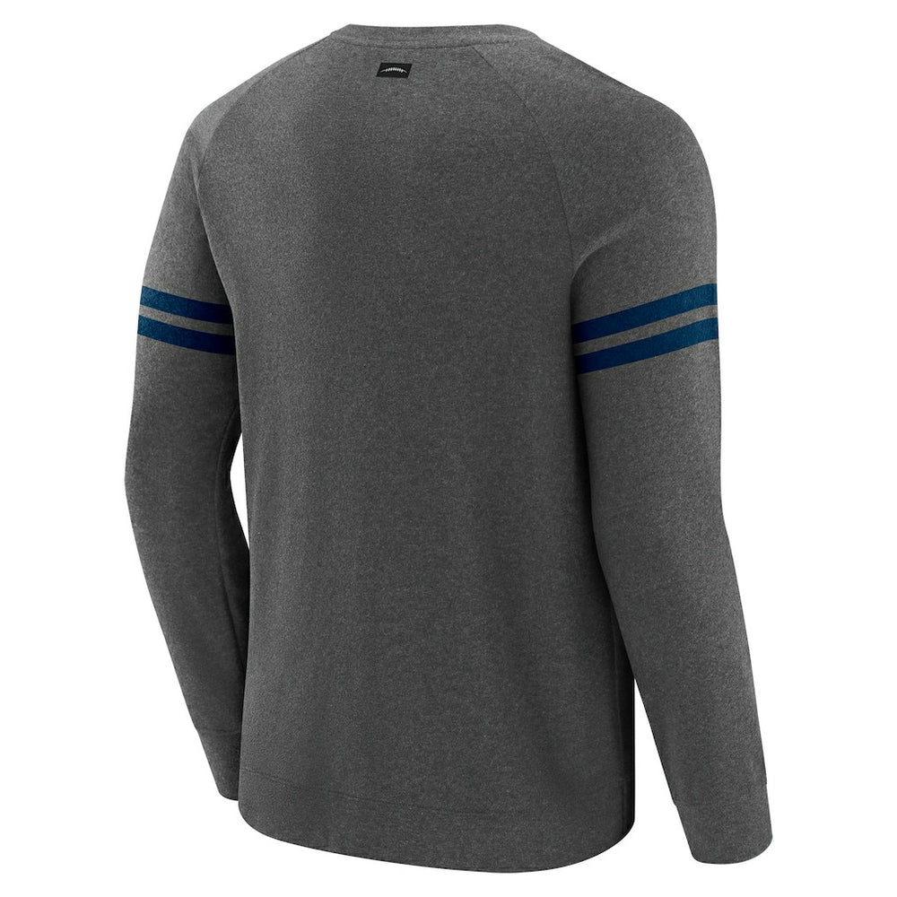 Seattle Seahawks J. Palmer Players Lounge Raglan Tri-Blend Sweatshirt - Dark Heather Gray - NFL