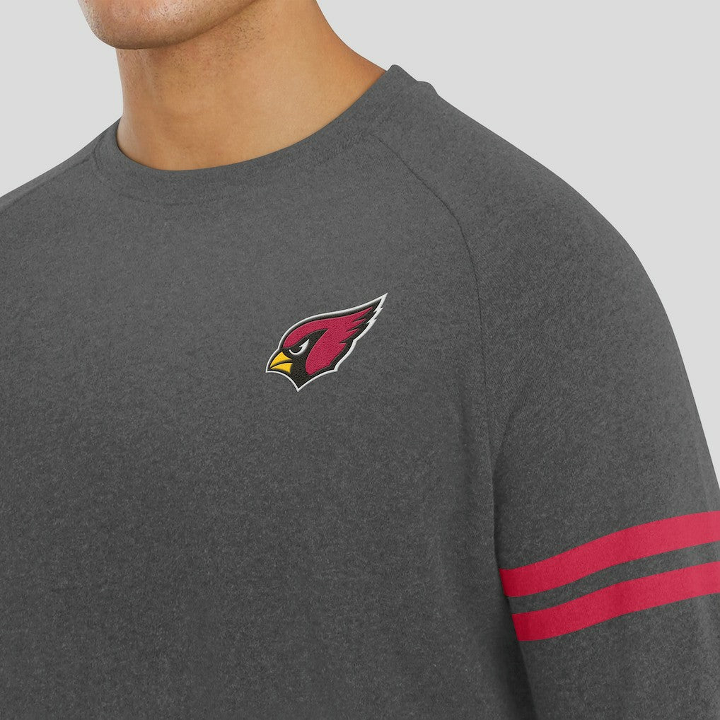 Arizona Cardinals J. Palmer Players Lounge Raglan Tri-Blend Sweatshirt - Dark Heather Gray - NFL