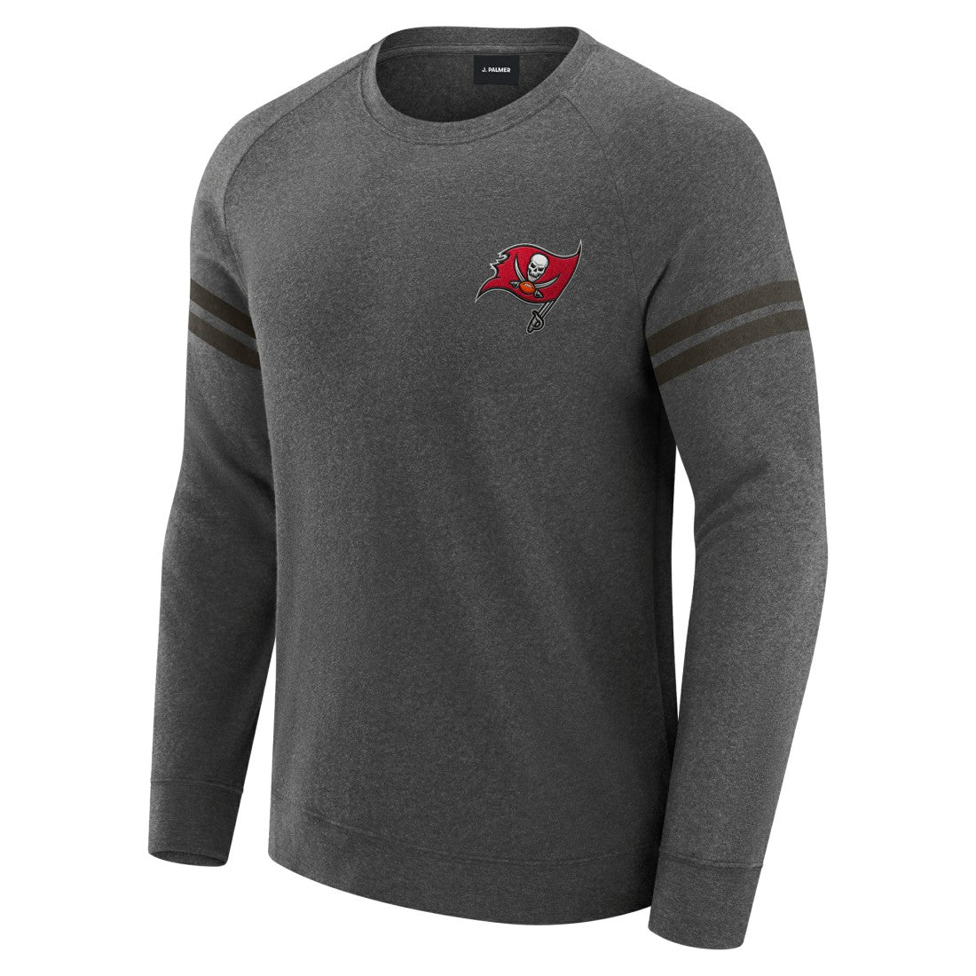 Tampa Bay Buccaneers J. Palmer Players Lounge Raglan Tri-Blend Sweatshirt - Dark Heather Gray - NFL