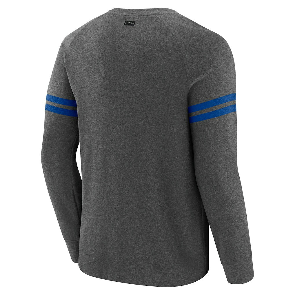 Buffalo Bills J. Palmer Players Lounge Raglan Tri-Blend Sweatshirt - Dark Heather Gray - NFL