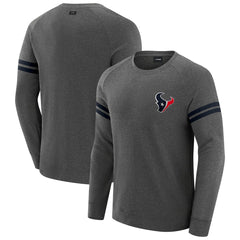 Houston Texans J. Palmer Players Lounge Raglan Tri-Blend Sweatshirt - Dark Heather Gray - NFL