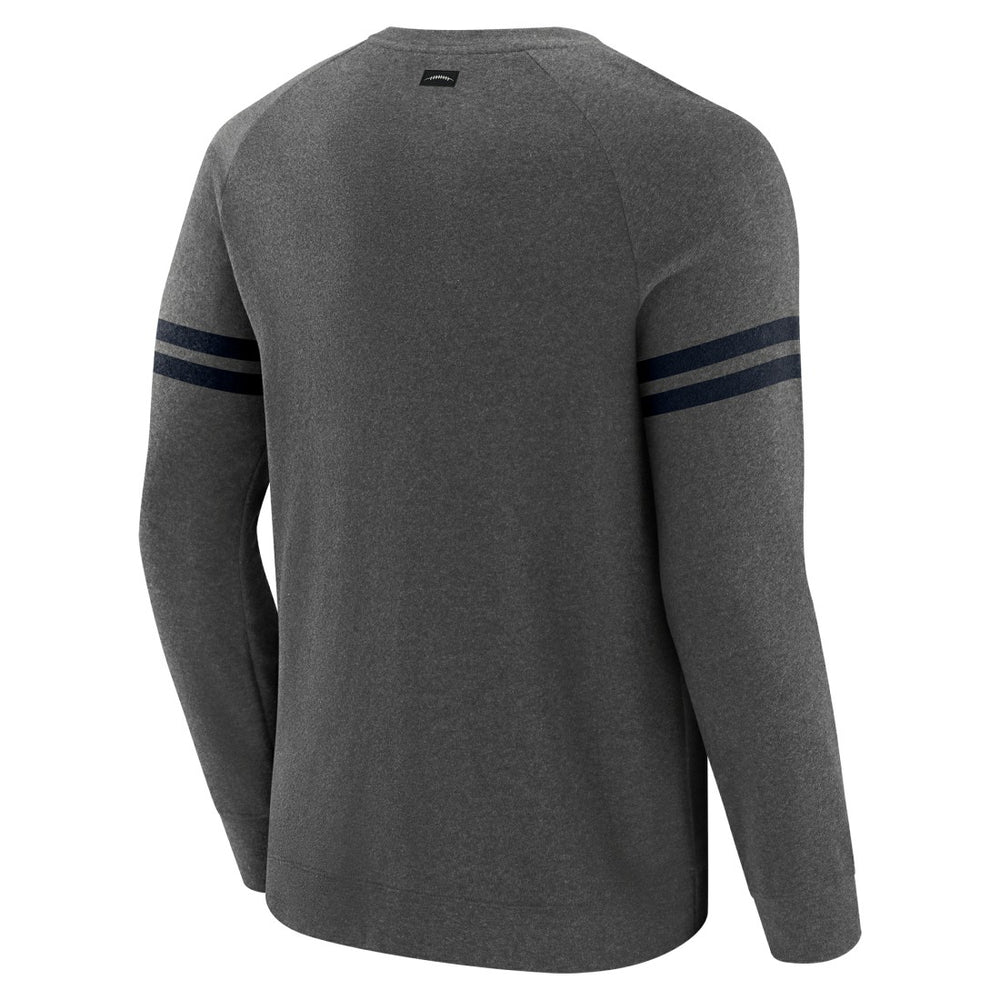 Houston Texans J. Palmer Players Lounge Raglan Tri-Blend Sweatshirt - Dark Heather Gray - NFL