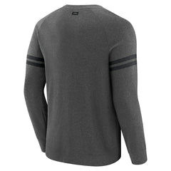 Pittsburgh Steelers J. Palmer Players Lounge Raglan Tri-Blend Sweatshirt - Dark Heather Gray - NFL