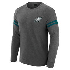 Philadelphia Eagles J. Palmer Players Lounge Raglan Tri-Blend Sweatshirt - Dark Heather Gray - NFL