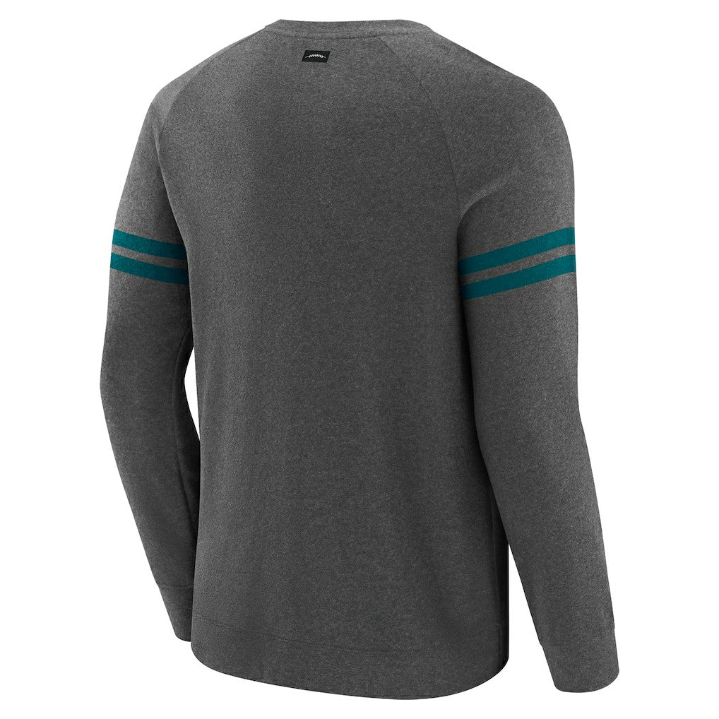 Philadelphia Eagles J. Palmer Players Lounge Raglan Tri-Blend Sweatshirt - Dark Heather Gray - NFL