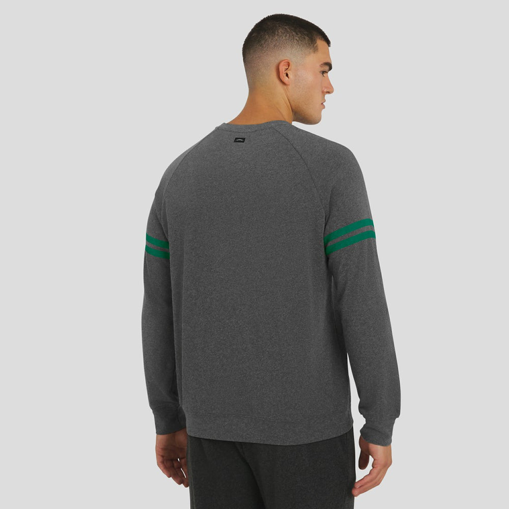 New York Jets J. Palmer Players Lounge Raglan Tri-Blend Sweatshirt - Dark Heather Gray - NFL
