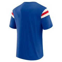 Buffalo Bills Darius Rucker Collection Distressed Throwback Shoulder Stripe T-Shirt - Royal - Fanatics