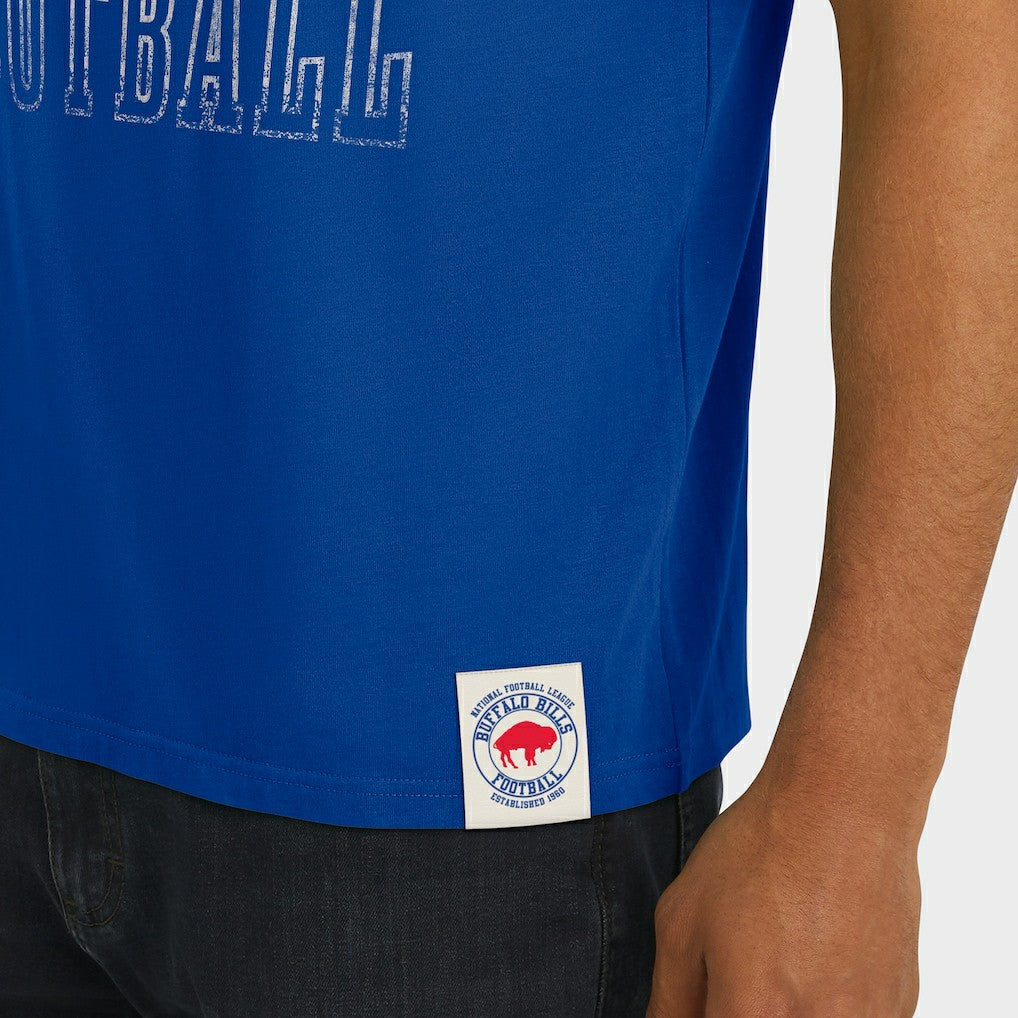 Buffalo Bills Darius Rucker Collection Distressed Throwback Shoulder Stripe T-Shirt - Royal - Fanatics